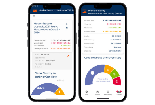 PWA mobilní aplikace Změnové listy